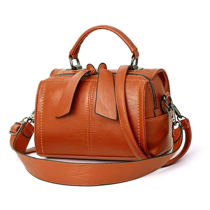 Fashion Leather Women's Shoulder Small Ladies Purses and Handbags Casual Crossbody Messenger s Trendy Female Pillow Bag
