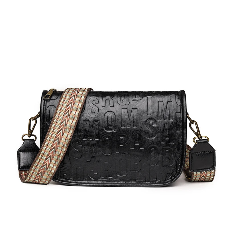 Fashion Letter Messenger Bag For Women Luxury High Quality PU Leather Ladies Handbag Crossbody Shoulder Bag Female Purse Sacs