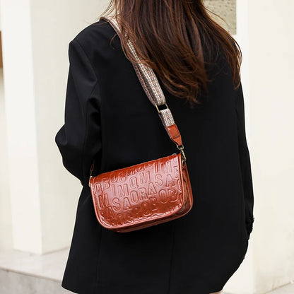 Fashion Letter Messenger Bag For Women Luxury High Quality PU Leather Ladies Handbag Crossbody Shoulder Bag Female Purse Sacs