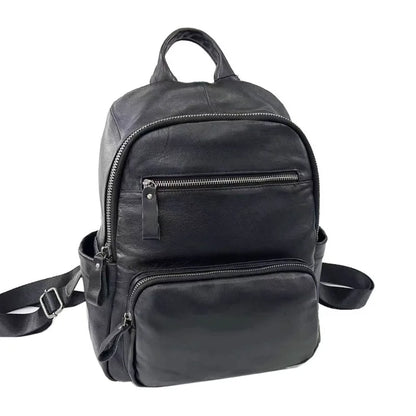 Fashion Luxury Genuine Leather Shoulder Backpacks Large Capacity Travel Bag Waterproof Wear-resistant Compute Bags Mochila
