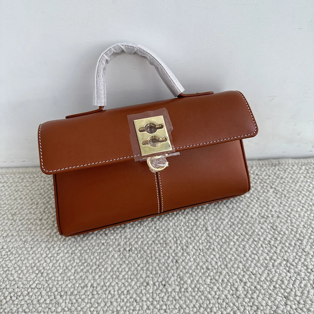 Fashion Luxury Ladies Handbag High Quality Stance Wallet Genuine Leather Designer Square Bag Commuter Crossbody Shoulder Bag
