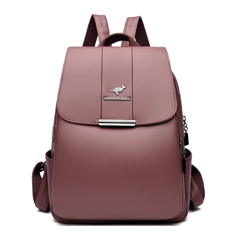 Fashion Luxury Ladies Travel Knapsack Girls Shoulder School Bags Cowhide Sac Mochila High Quality Genuine Leather Women Backpack