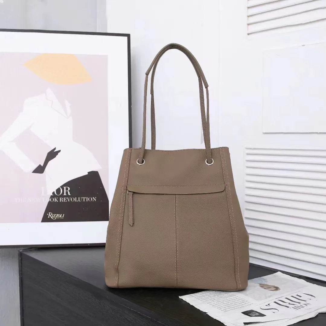 Fashion Luxury Large Capacity Tote Women Shoulder Bags 2024 New Solid Color All-match Underarm Handbags Minority Designer Bolsos