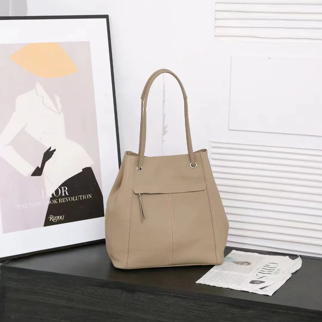 Fashion Luxury Large Capacity Tote Women Shoulder Bags 2024 New Solid Color All-match Underarm Handbags Minority Designer Bolsos
