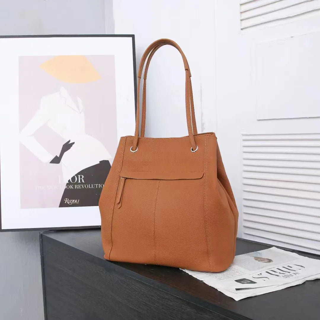 Fashion Luxury Large Capacity Tote Women Shoulder Bags 2024 New Solid Color All-match Underarm Handbags Minority Designer Bolsos