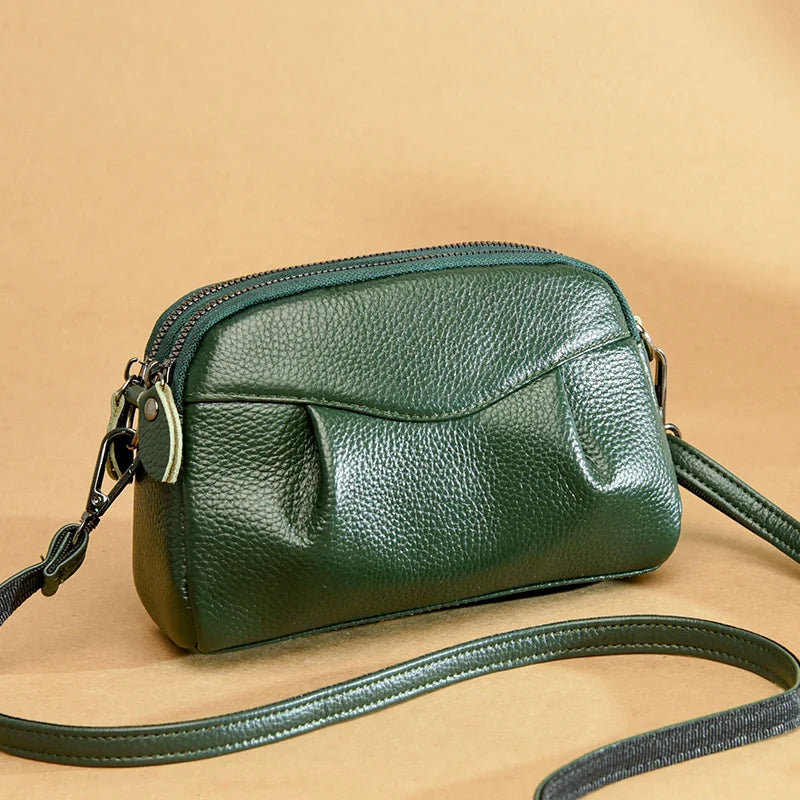 Fashion Luxury Solid Color Cowhide Women Bags Handbag High Quality Genuine Leather Female Shoulder Crossbody Bag Ladies Tote Sac