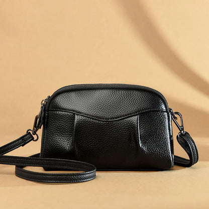 Fashion Luxury Solid Color Cowhide Women Bags Handbag High Quality Genuine Leather Female Shoulder Crossbody Bag Ladies Tote Sac