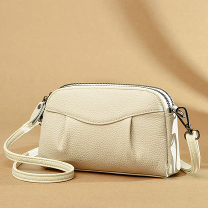 Fashion Luxury Solid Color Cowhide Women Bags Handbag High Quality Genuine Leather Female Shoulder Crossbody Bag Ladies Tote Sac
