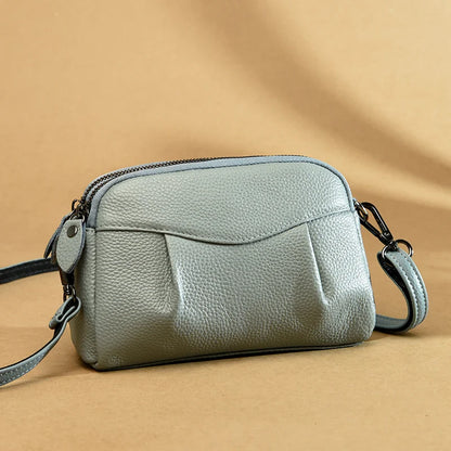 Fashion Luxury Solid Color Cowhide Women Bags Handbag High Quality Genuine Leather Female Shoulder Crossbody Bag Ladies Tote Sac