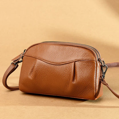 Fashion Luxury Solid Color Cowhide Women Bags Handbag High Quality Genuine Leather Female Shoulder Crossbody Bag Ladies Tote Sac