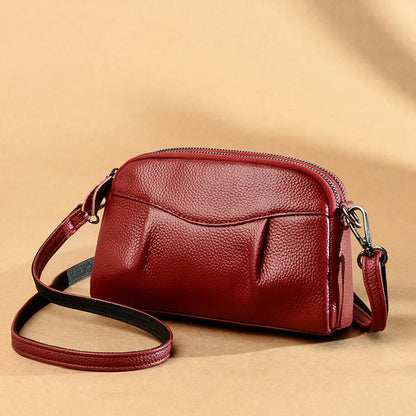 Fashion Luxury Solid Color Cowhide Women Bags Handbag High Quality Genuine Leather Female Shoulder Crossbody Bag Ladies Tote Sac