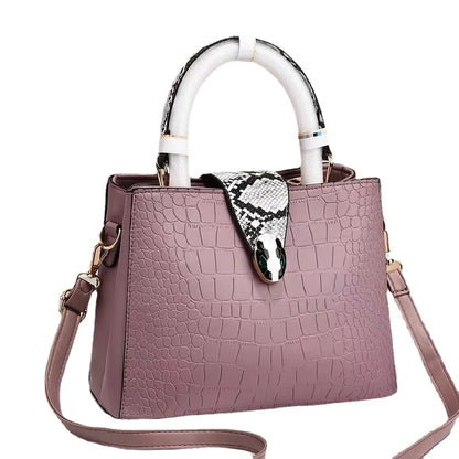 Fashion Luxury Women's Handbags Niche Texture PU Leather Shoulder Tidal Current Snake Pattern Ladies Crossbody Bucket Bag