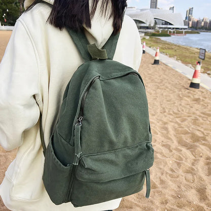 Fashion Male Travel Canvas Lady Brown Trendy Book Bags Cool Women Men Vintage College Backpack Girl Boy Laptop School Bag female