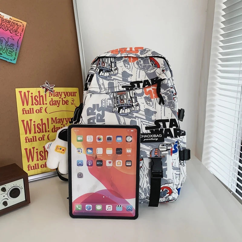 Fashion Male Women Waterproof Nylon Cartoon College Backpack Girl Boy Printing Laptop Female Men Travel Book Lady School Bag New