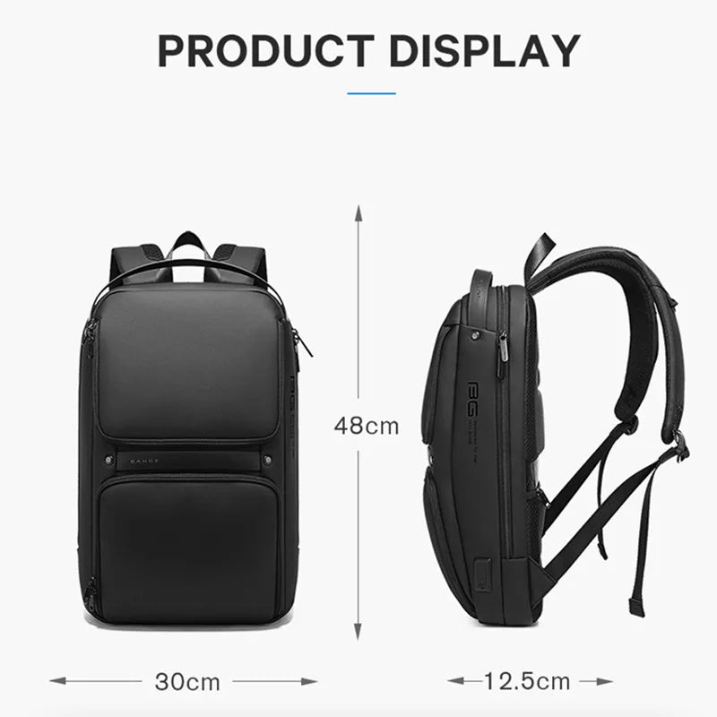 Fashion Men Backpack Business Large Slim 15'' Laptop Multi Function USB Charging Travel Backpack School Bag Teenager Quality