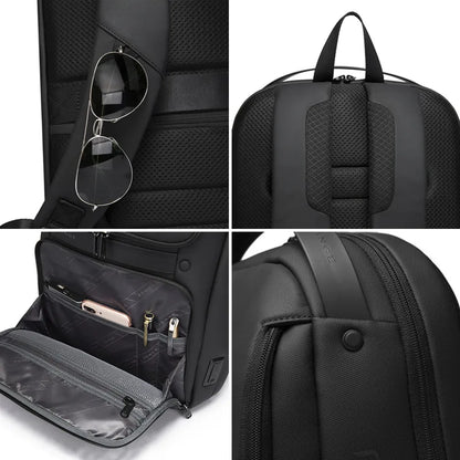 Fashion Men Backpack Business Large Slim 15'' Laptop Multi Function USB Charging Travel Backpack School Bag Teenager Quality