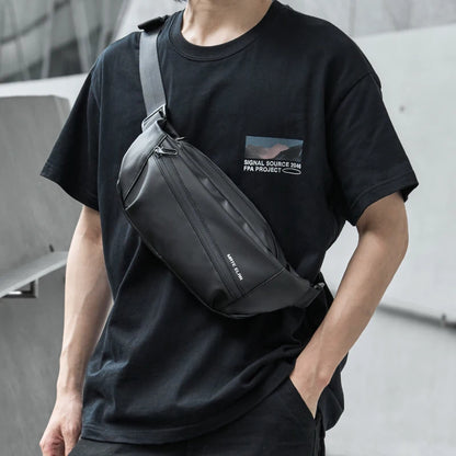 Fashion Men Chest Bag 2024 Lightweight PVC Waterproof Multi-functional Leisure Outdoor Zipper Anti-theft Waist Packs for Male
