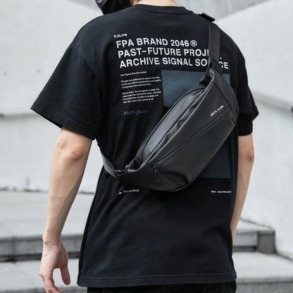 Fashion Men Chest Bag 2024 Lightweight PVC Waterproof Multi-functional Leisure Outdoor Zipper Anti-theft Waist Packs for Male