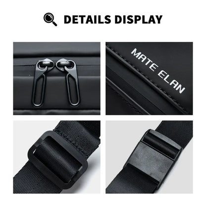 Fashion Men Chest Bag 2024 Lightweight PVC Waterproof Multi-functional Leisure Outdoor Zipper Anti-theft Waist Packs for Male