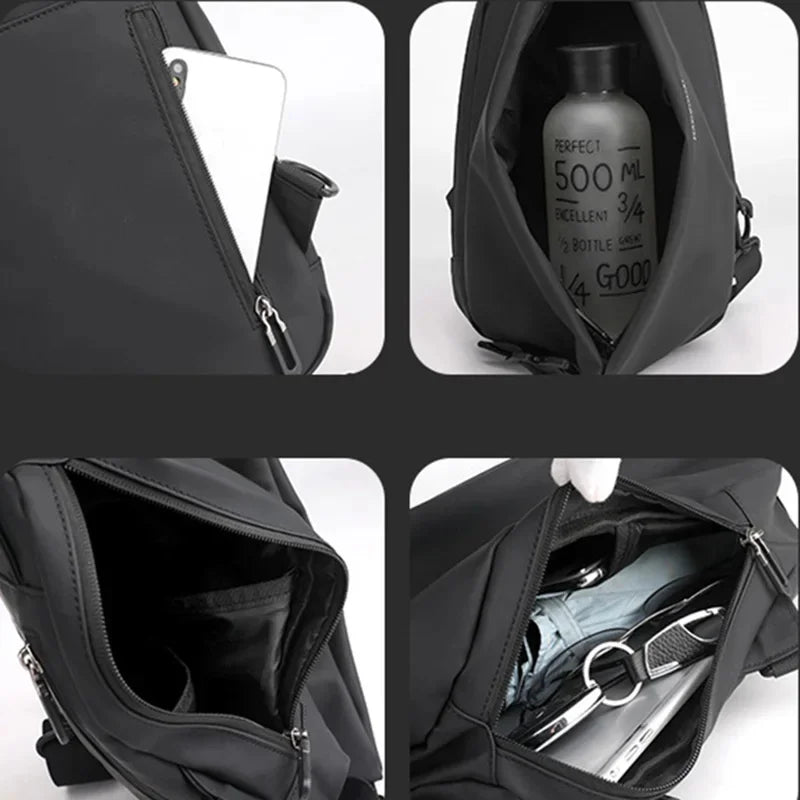 Fashion Men Chest Bag Pack Nylon Sling Backpack Knapsack Daypack Waterproof Male Small Messenger Cross body Rucksack Bags