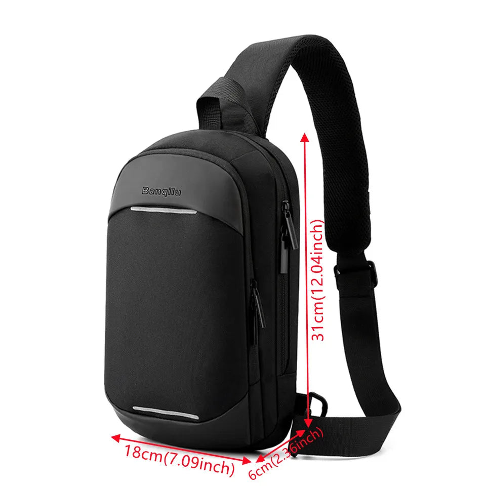 Fashion Men Clutch Phone Pocket For Men Money Purse Handbag Multifunctional Chest Pack Zipper Bag