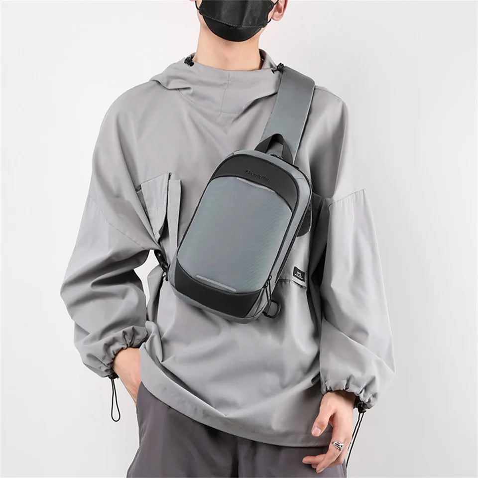 Fashion Men Clutch Phone Pocket For Men Money Purse Handbag Multifunctional Chest Pack Zipper Bag