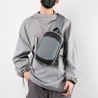 Fashion Men Clutch Phone Pocket For Men Money Purse Handbag Multifunctional Chest Pack Zipper Bag