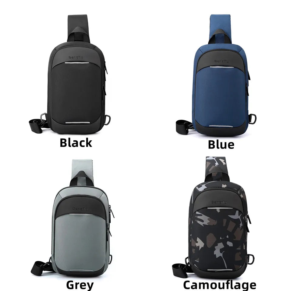 Fashion Men Clutch Phone Pocket For Men Money Purse Handbag Multifunctional Chest Pack Zipper Bag