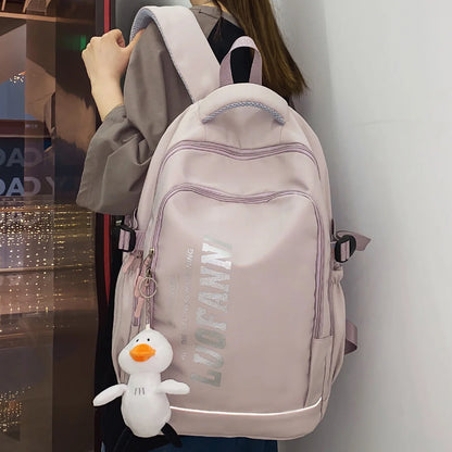 Fashion Men Lady Reflect Light Laptop High Capacity Women College Backpack Female Waterproof Book Bag Boy Travel School Bag Girl