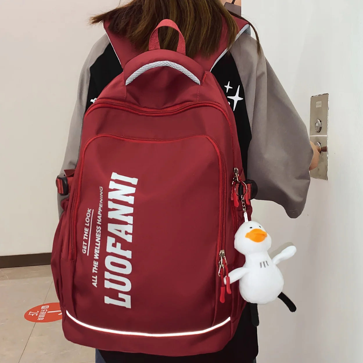 Fashion Men Lady Reflect Light Laptop High Capacity Women College Backpack Female Waterproof Book Bag Boy Travel School Bag Girl