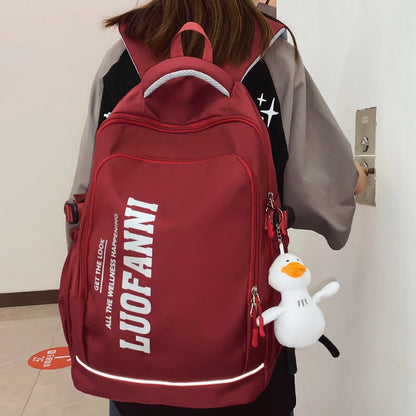 Fashion Men Lady Reflect Light Laptop High Capacity Women College Backpack Female Waterproof Book Bag Boy Travel School Bag Girl