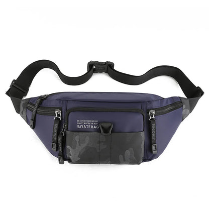 Fashion Men Waist Pack Oxford Shoulder Bag Crossbody Bag Outdoor Leisure Waterproof Travel