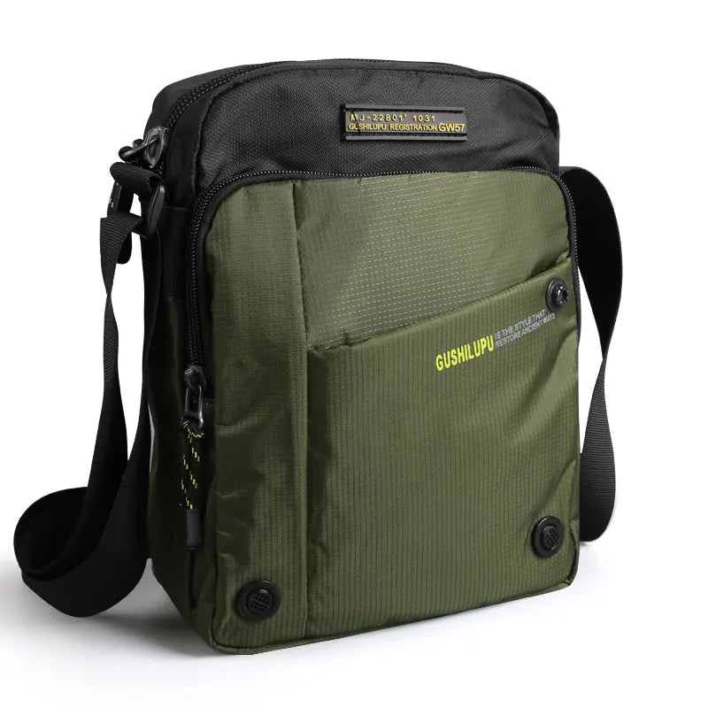 Fashion Men Waterproof Oxford Cloth Zipper Shoulder Bag High Quality Messenger Bags Four Colors Optional
