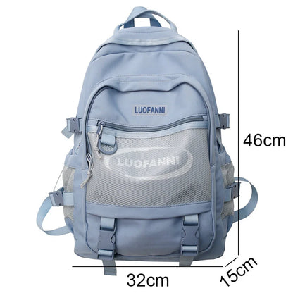 Fashion Men Women High Capacity Mesh Bag Waterproof New Lady Male Backpack Female Net Bag Girl Boy Travel School Backpack Trendy