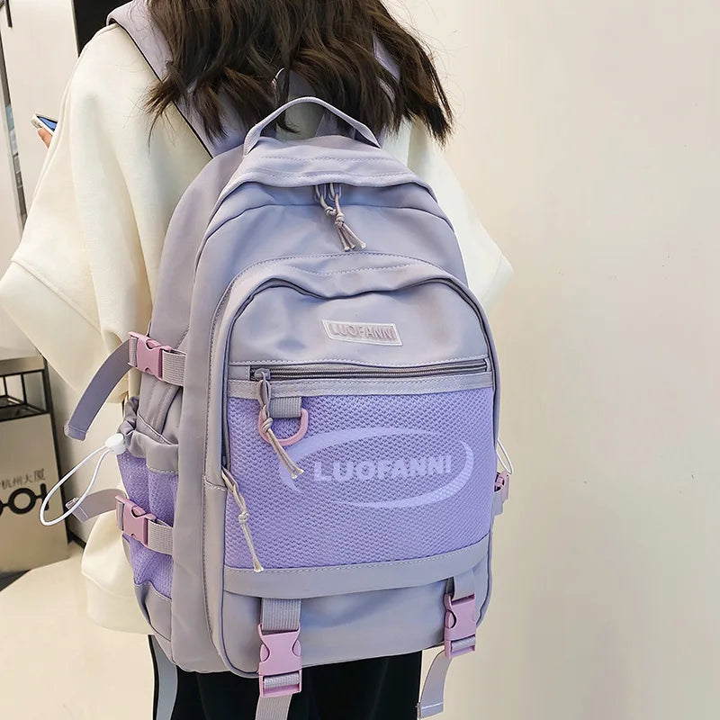 Fashion Men Women High Capacity Mesh Bag Waterproof New Lady Male Backpack Female Net Bag Girl Boy Travel School Backpack Trendy