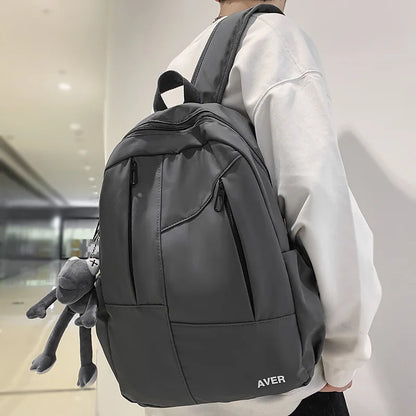 Fashion Men Women School Backpack Female Male Trendy Cool College Bag Travel Girl Boy Solid Color Book Backpack Lady Student Bag