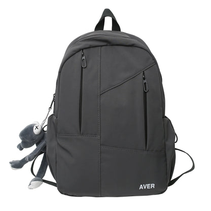 Fashion Men Women School Backpack Female Male Trendy Cool College Bag Travel Girl Boy Solid Color Book Backpack Lady Student Bag