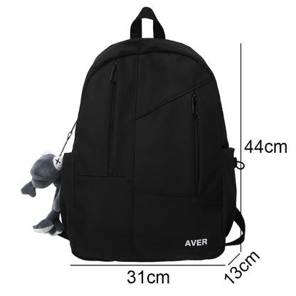 Fashion Men Women School Backpack Female Male Trendy Cool College Bag Travel Girl Boy Solid Color Book Backpack Lady Student Bag