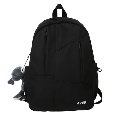 Fashion Men Women School Backpack Female Male Trendy Cool College Bag Travel Girl Boy Solid Color Book Backpack Lady Student Bag