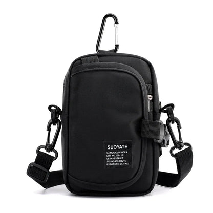 Fashion Men's Bag Nylon Small Shoulder Bag Trendy Waist Bag Lightweight Boy Mini Casual Bag Mobile Phone Waist Pack