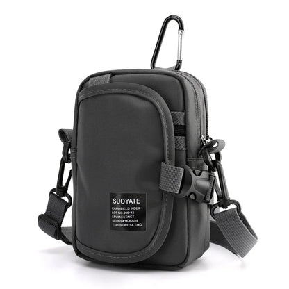 Fashion Men's Bag Nylon Small Shoulder Bag Trendy Waist Bag Lightweight Boy Mini Casual Bag Mobile Phone Waist Pack