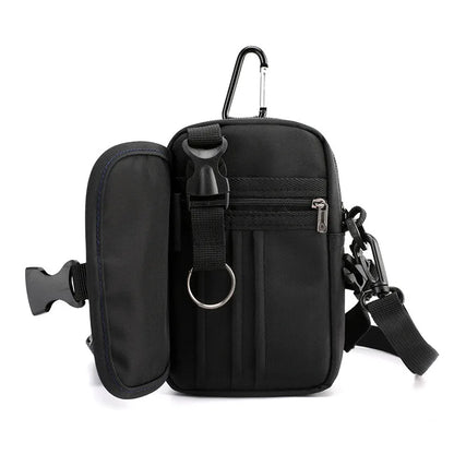 Fashion Men's Bag Nylon Small Shoulder Bag Trendy Waist Bag Lightweight Boy Mini Casual Bag Mobile Phone Waist Pack