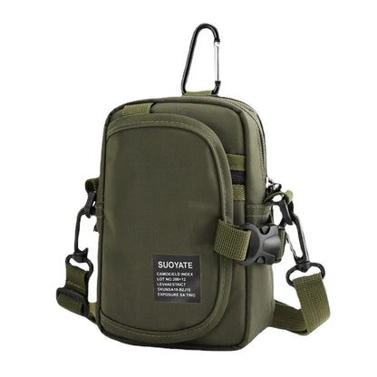 Fashion Men's Bag Nylon Small Shoulder Bag Trendy Waist Bag Lightweight Boy Mini Casual Bag Mobile Phone Waist Pack