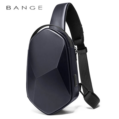 Fashion Men's Bag Shoulder Bag Multifunction Anti-theft Waterproof Male Crossbody Bag Casual Short Trip Chest Pack USB Charging