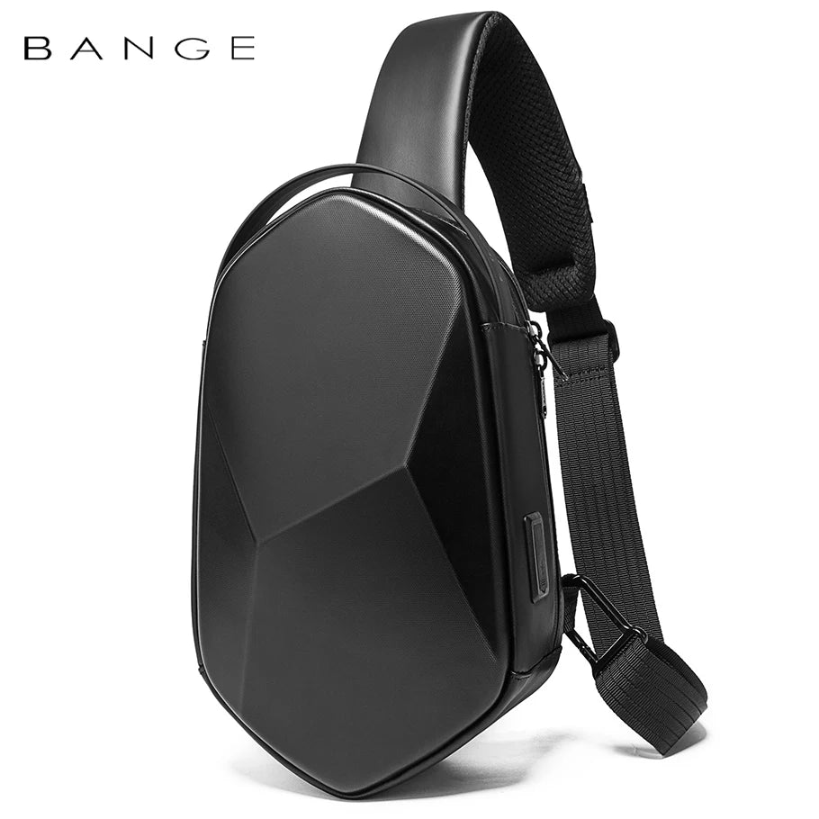 Fashion Men's Bag Shoulder Bag Multifunction Anti-theft Waterproof Male Crossbody Bag Casual Short Trip Chest Pack USB Charging