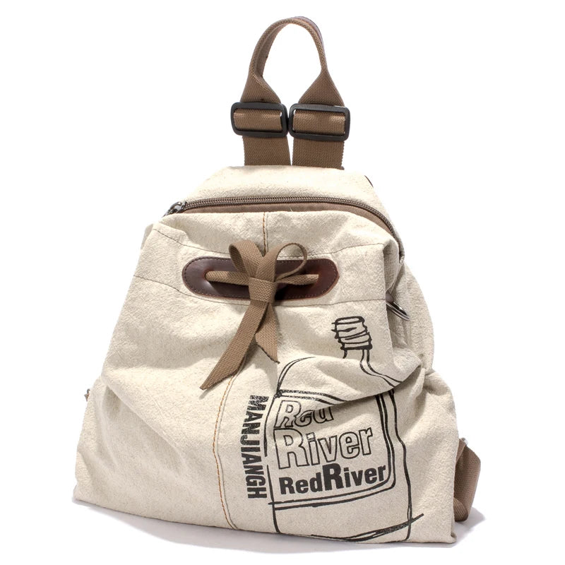 Fashion Men's Canvas Backpack Vintage School Bag Men's Travel Shoulder Bags Large Capacity Travel Laptop Rucksack