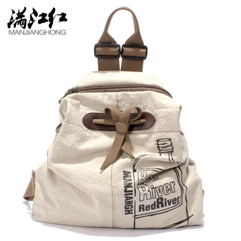 Fashion Men's Canvas Backpack Vintage School Bag Men's Travel Shoulder Bags Large Capacity Travel Laptop Rucksack