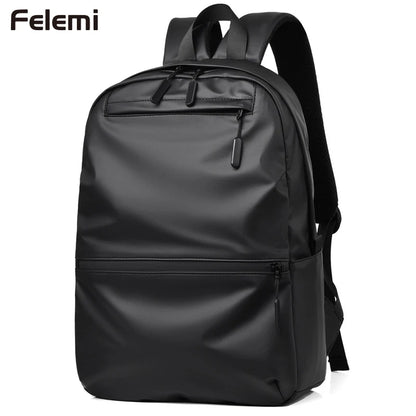 Fashion Men's Casual Backpack Black Waterproof Laptop  Backpack Soft Lightweight School Bag Large Capacity Travel Bag