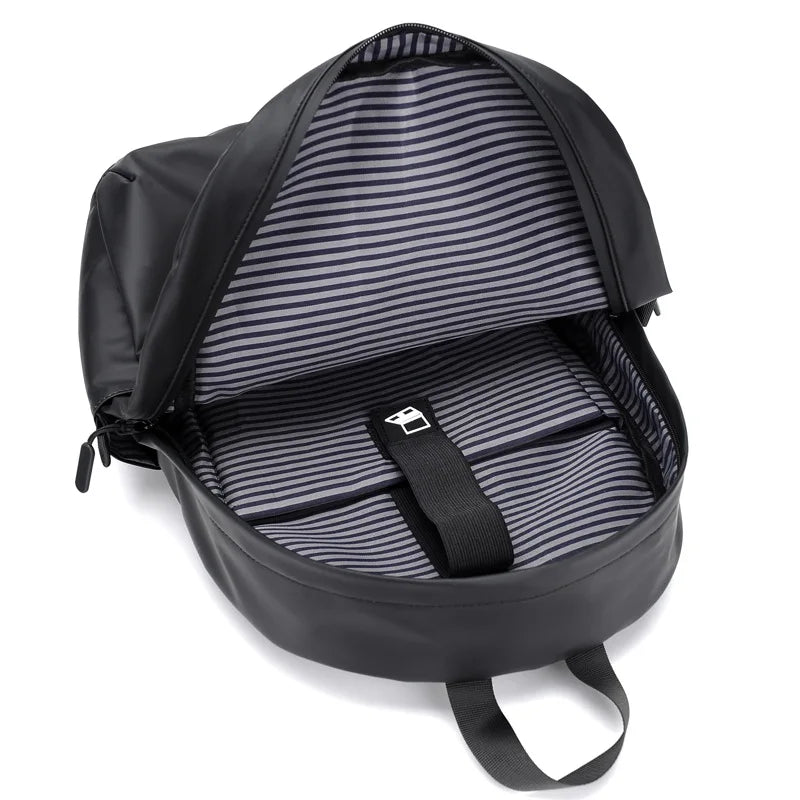 Fashion Men's Casual Backpack Black Waterproof Laptop  Backpack Soft Lightweight School Bag Large Capacity Travel Bag