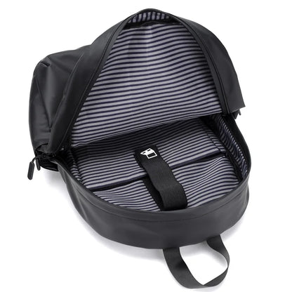 Fashion Men's Casual Backpack Black Waterproof Laptop  Backpack Soft Lightweight School Bag Large Capacity Travel Bag
